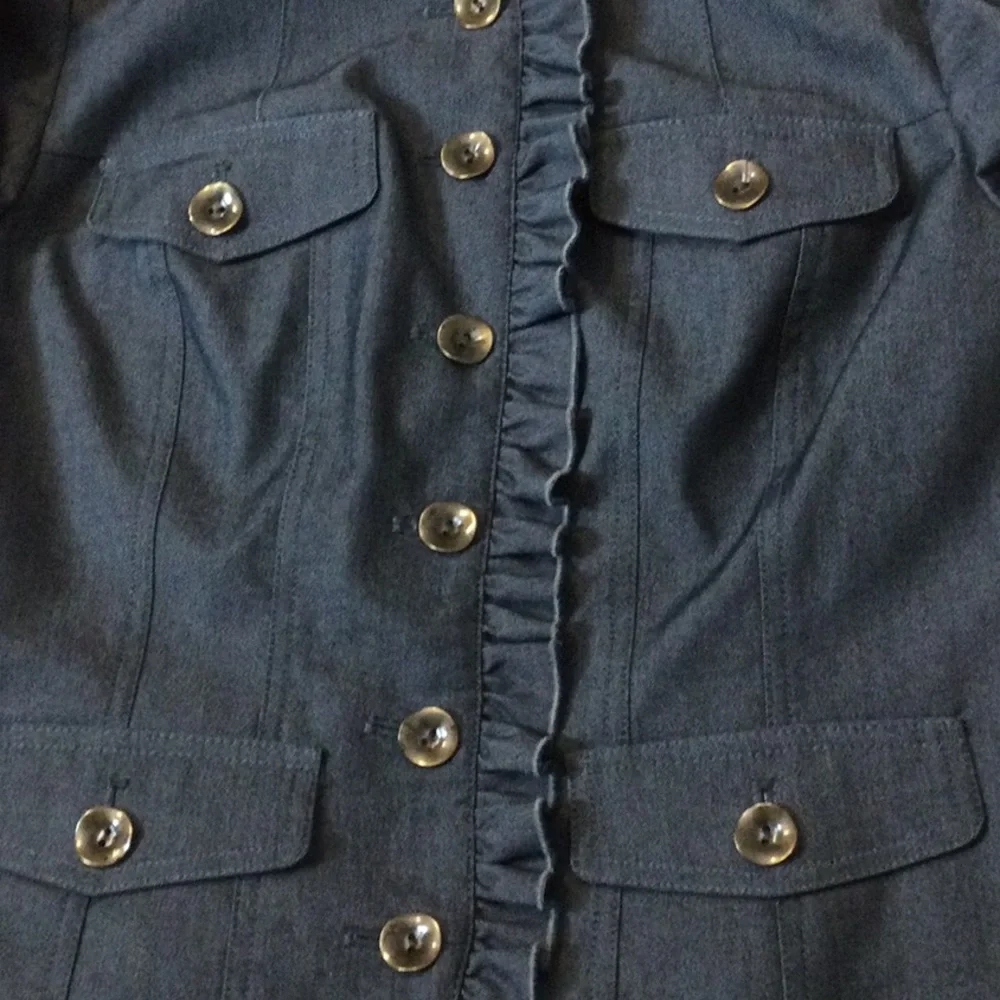 8 Randy Kemper Ruffled Gray Jacket - Picture 14 of 16